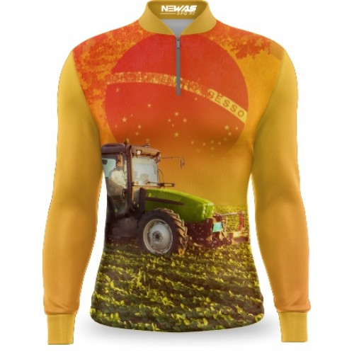 Camisa Agro Newas Amarelo com UV50+