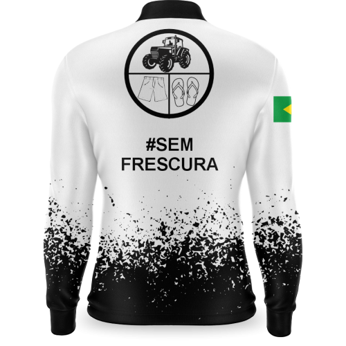 Camisa Agro Bruno Sem Frescura Branca Unissex com UV50+