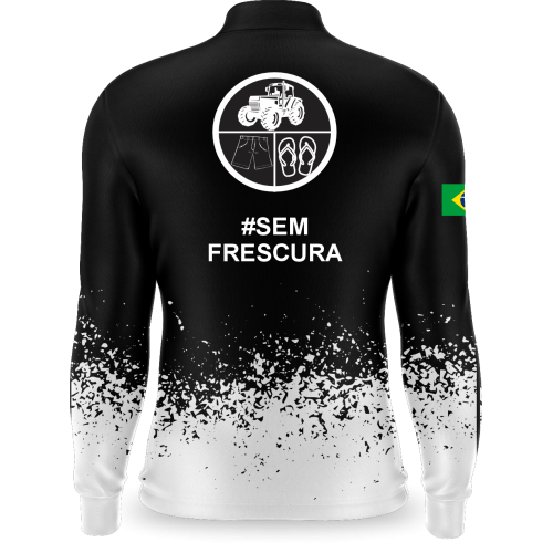 Camisa Agro Bruno Sem Frescura Preta Unissex com UV50+
