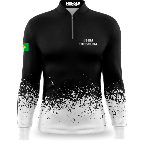 Camisa Agro Bruno Sem Frescura Preta Unissex com UV50+