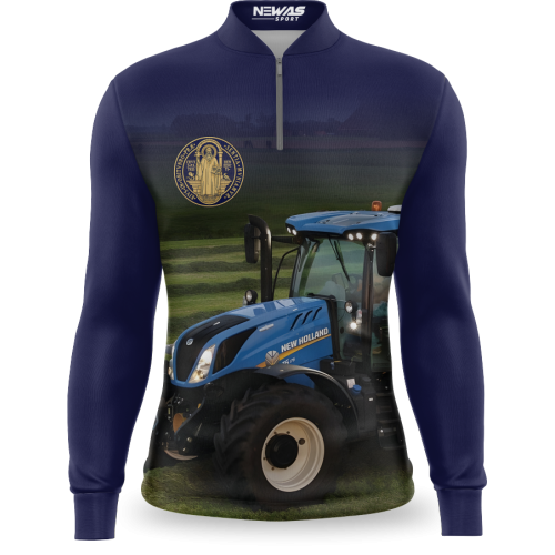 Camisa Agro Newas Medalha São Bento Azul com UV50+