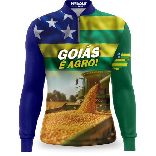 Camisa Agro Newas Estado Goiás com UV50+