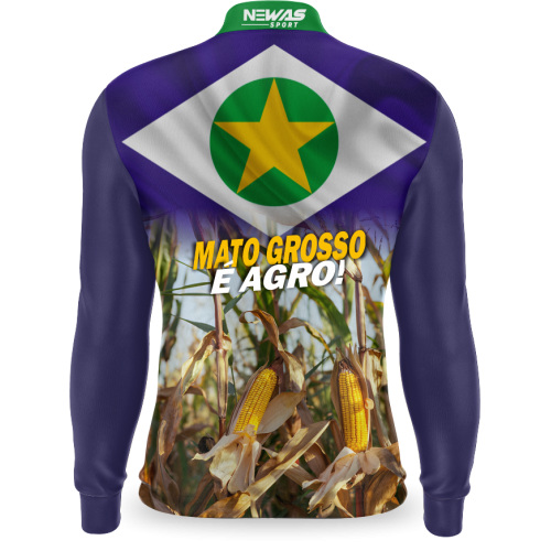 Camisa Agro Newas Estado Mato Grosso com UV50+