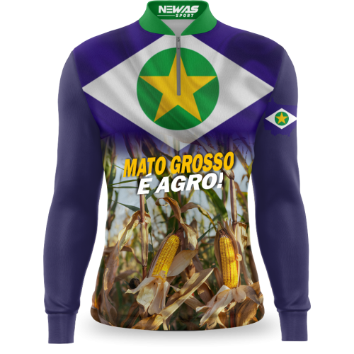 Camisa Agro Newas Estado Mato Grosso com UV50+