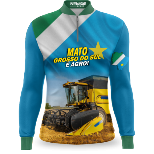 Camisa Agro Newas Estado Mato Grosso do Sul com UV50+