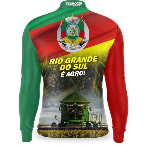 Camisa Agro Newas Estado Rio Grande do Sul com UV50+