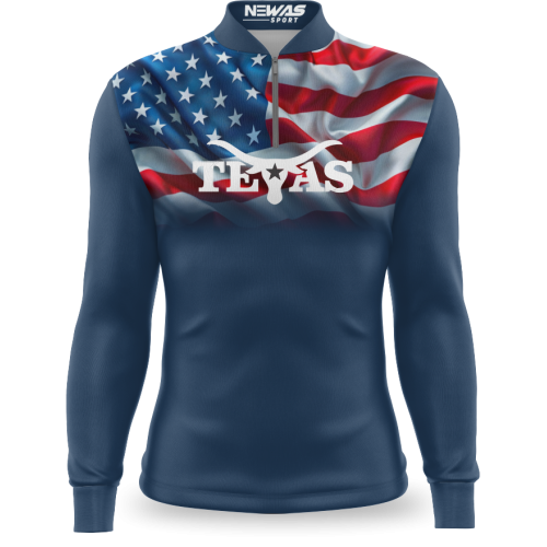 Camisa Agro Newas Texas Azul com UV50+