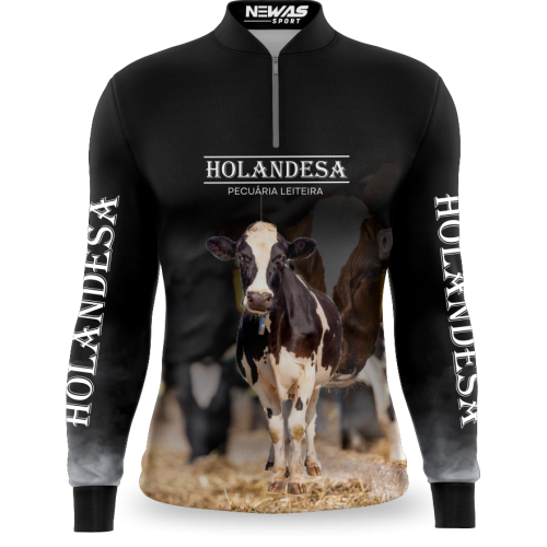 Camisa Agro Newas Vaca Holandesa com UV50+