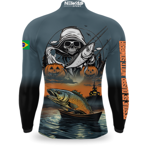 Camisa Pesca Newas Halloween 4 com UV50+
