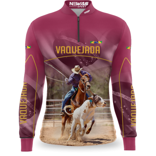 Camisa Agro Newas Vaquejada Roxo com UV50+