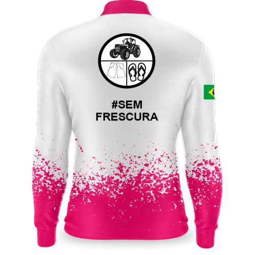Camisa Agro Bruno Sem Frescura Rosa Unissex com UV50+