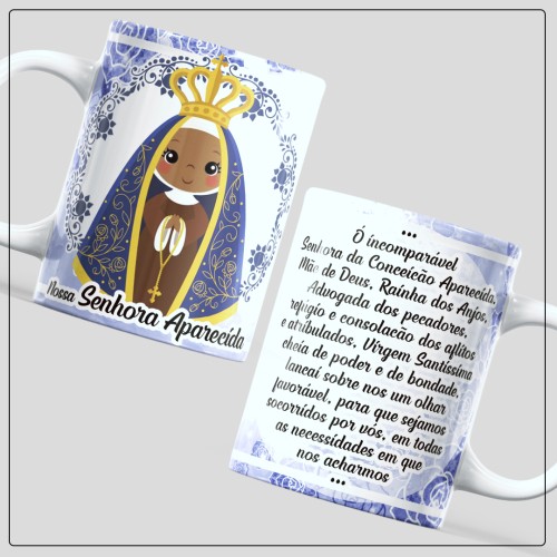 Caneca Branca Nossa Senhora Aparecida 325ml