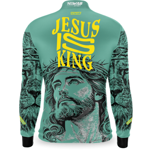 Camisa Newas Jesus É Rei Verde com UV50+