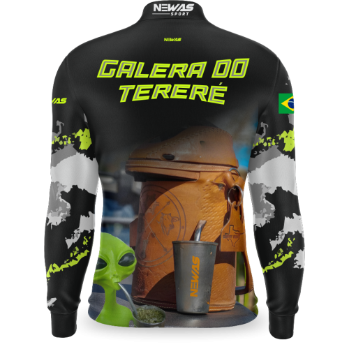 Camisa Agro Newas Galera do Terere Preta UV50+