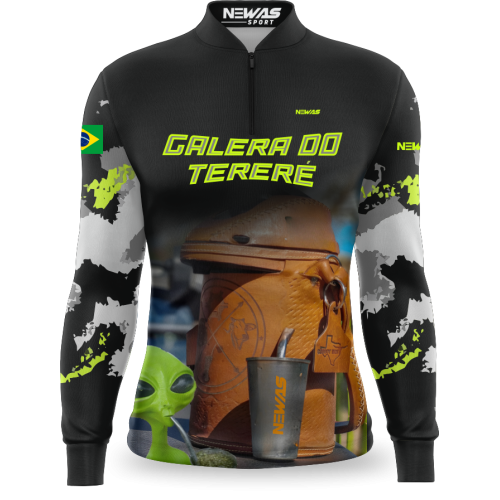 Camisa Agro Newas Galera do Terere Preta UV50+