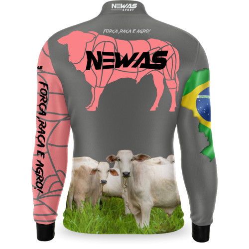 Camisa Agro Newas Nelore Rosa com UV50+