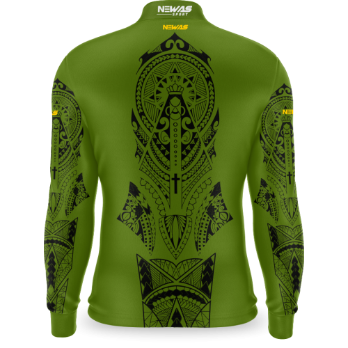 Camisa Agro Newas Rogai Por Nós Verde Olívia com UV50+