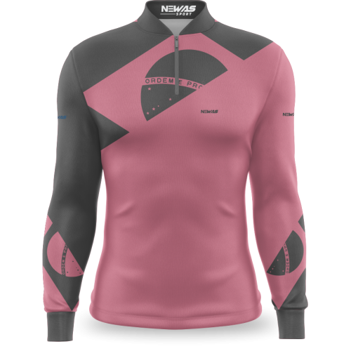 Camisa Agro Newas Brasil Rosa II com UV50+