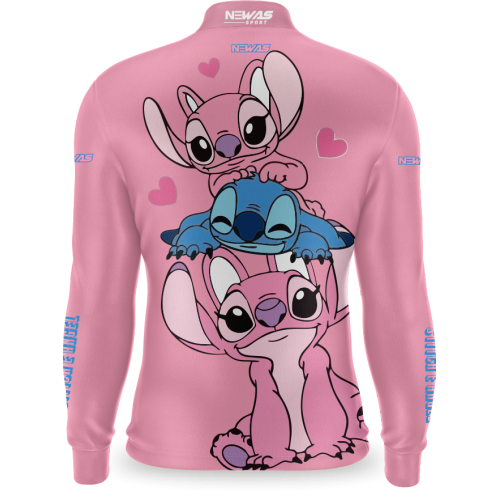  Camisa Newas Stitch Rosa com UV50+