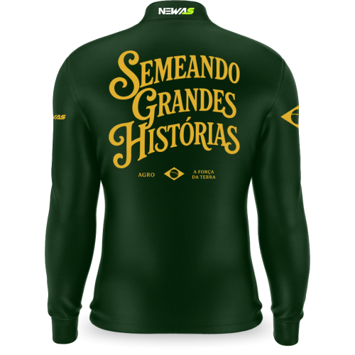  Camisa Agro Newas Semeando Grandes Histórias Verde com UV50+ 