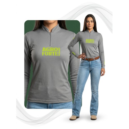 Camisa Agro Newas Agro Forte Cinza com UV50+