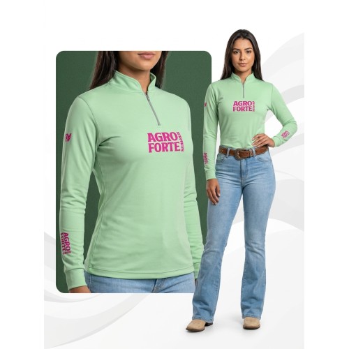 Camisa Agro Newas Agro Forte Verde Agua com UV50+