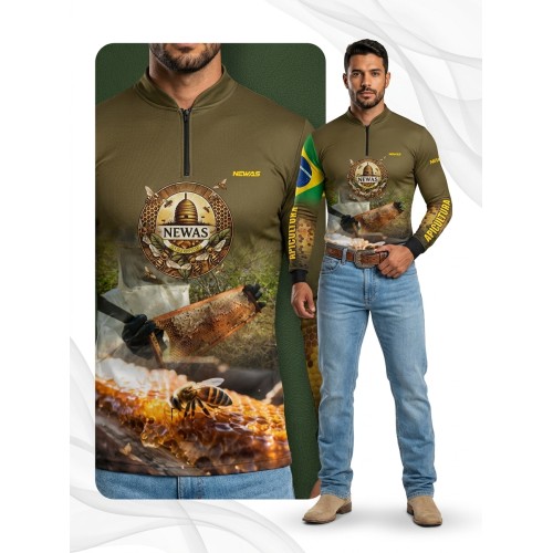 Camisa Agro Newas Apicultura com UV50+