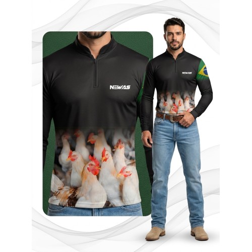Camisa Agro Newas Avicultura com UV50+