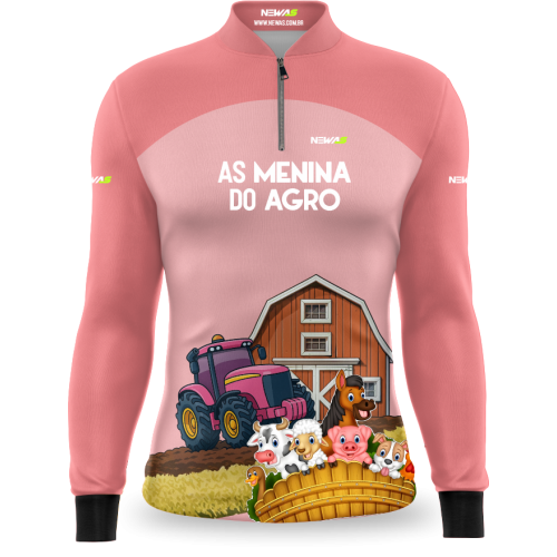 Camisa Newas Agro Kids As Menina Do Agro Com UV50+