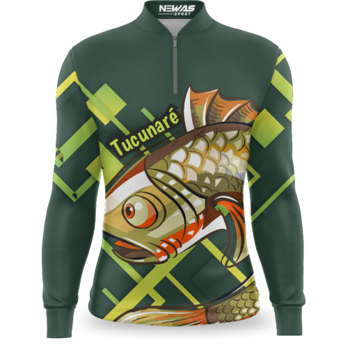 Camisa Pesca Newas Verde com UV50+