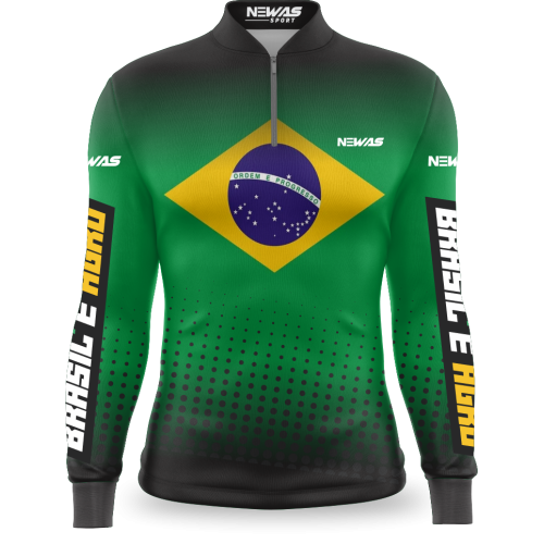 Camisa Agro Newas Brasil é Agro Verde com UV50+