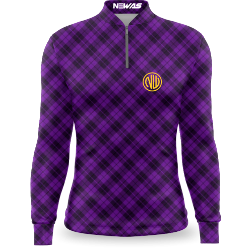 Camisa Agro Newas Xadrez Roxo com UV50+