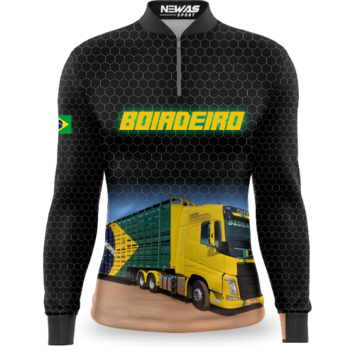 Camisa Agro Newas Caminhão Boiadeiro com UV50+
