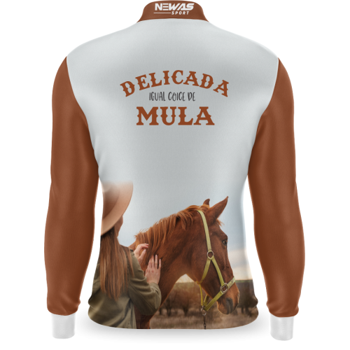 Camisa Agro Newas Delicada Igual Coice com UV50+