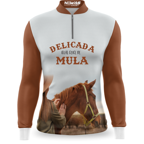 Camisa Agro Newas Delicada Igual Coice com UV50+