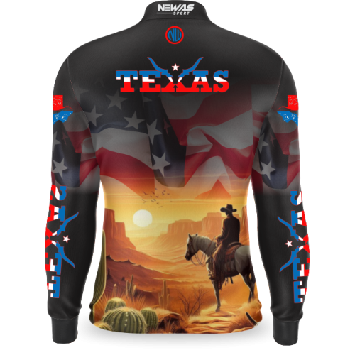 Camisa Agro Newas Texas Preta com UV50+