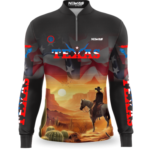 Camisa Agro Newas Texas Preta com UV50+