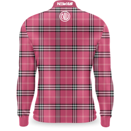Camisa Agro Newas Xadrez Rosa Escuro com UV50+