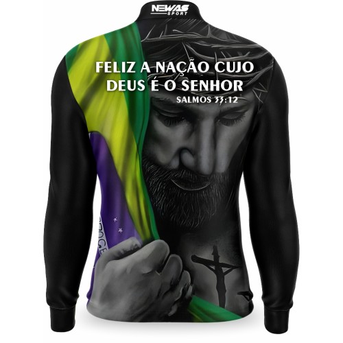 Camisa Agro Newas Jesus com UV50+