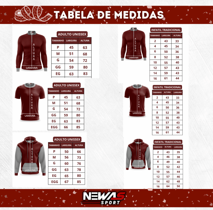 Tabela de Medidas