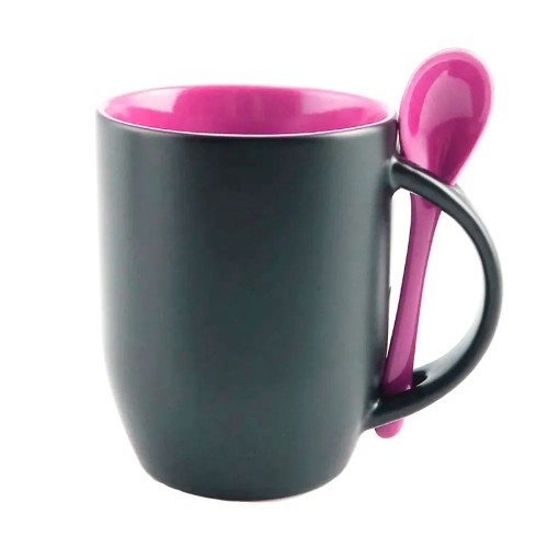 Caneca Mágica Cônica Com Colher 325ml Personalize