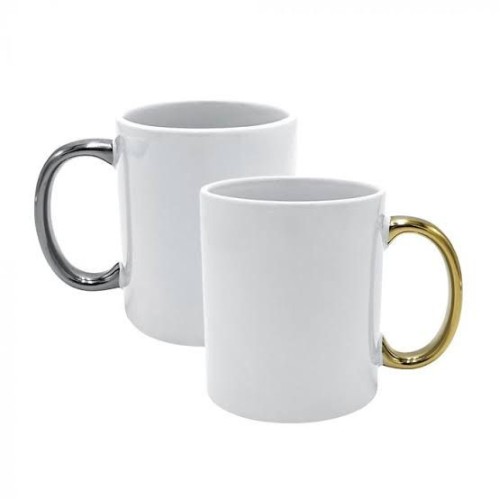 Caneca Alça Cromada 325ml Personalize